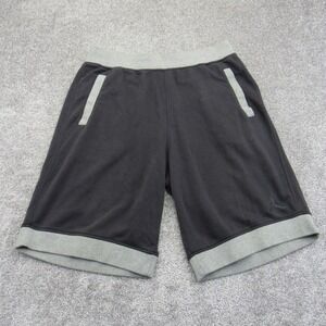 Jordan Shorts Men's‎ 2XL Gray Black Jumpman Logo Drawstring Gym Pull-On Pockets